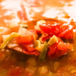 vegetable soup saucepan